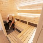 Finnish Sauna Specialist Installing Electric Sauna Heater